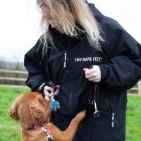 Two Bare Feet Weatherproof Packable Changing Robe & Travel Bag - Black / Raspberry Extra Image 6 Preview